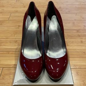 Dark Red Marc Fisher patent leather heels